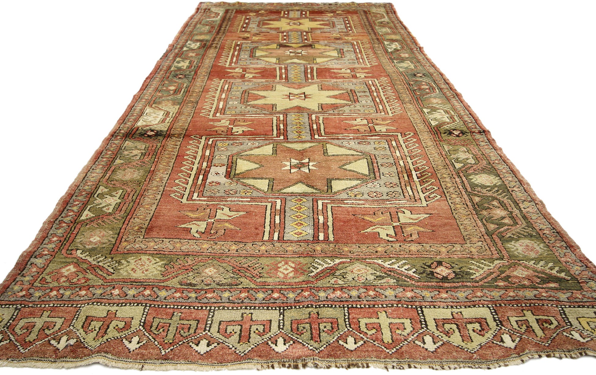 5 x 12 Vintage Turkish Oushak Rug 73875