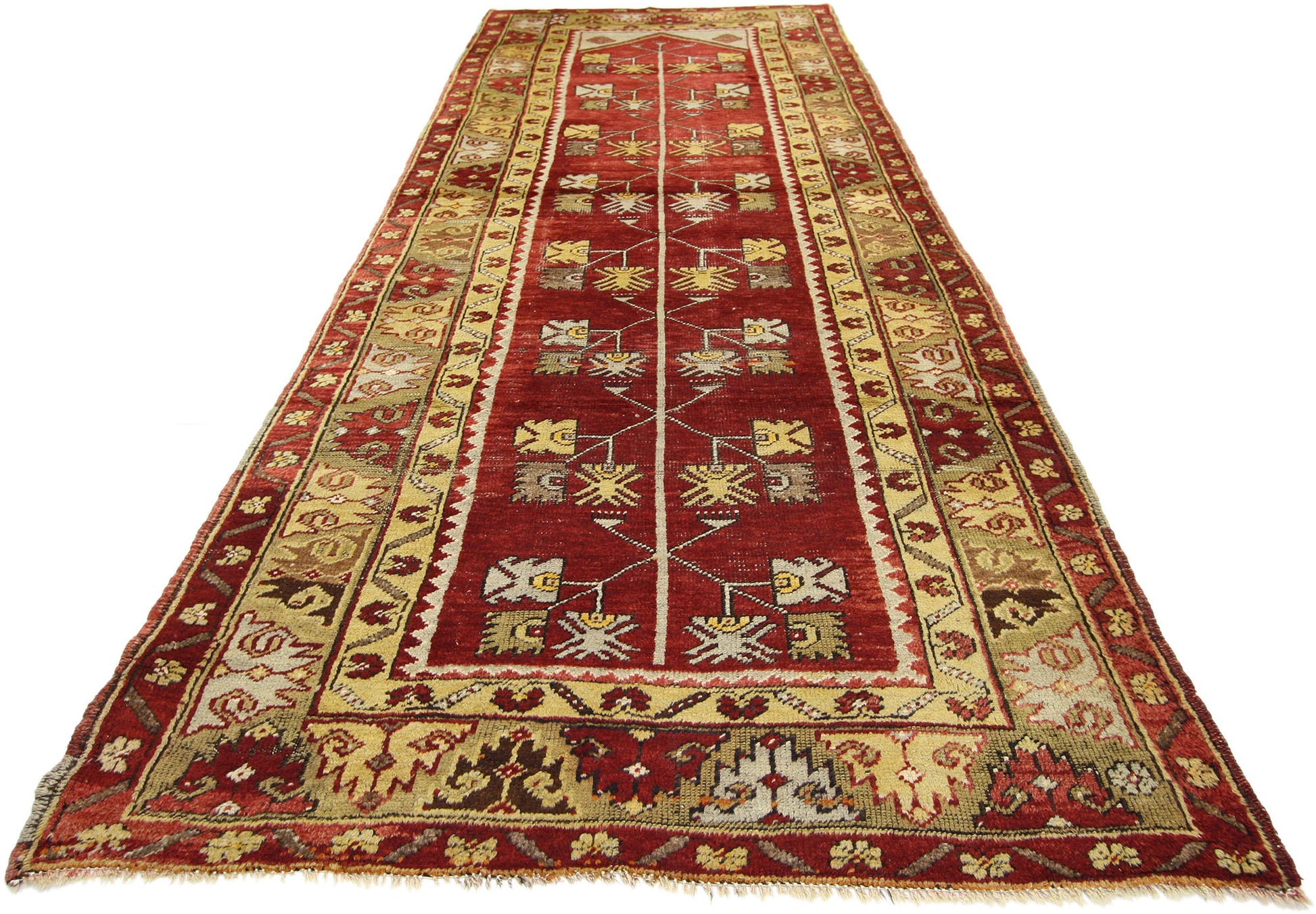 4 x 10 Vintage Turkish Oushak Rug 73877