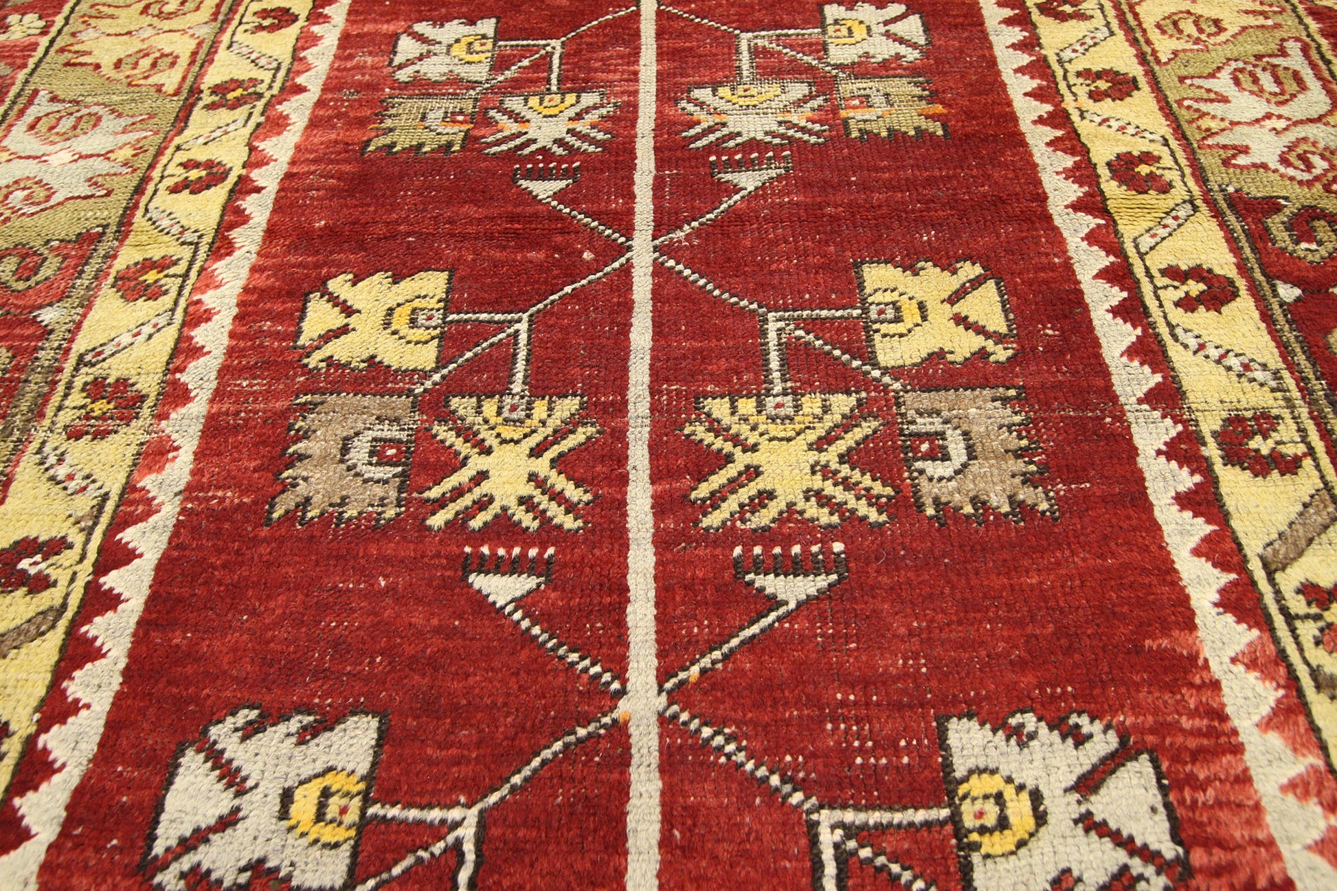 4 x 10 Vintage Turkish Oushak Rug 73877