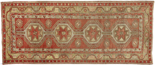 5 x 13 Vintage Turkish Oushak Rug 73879