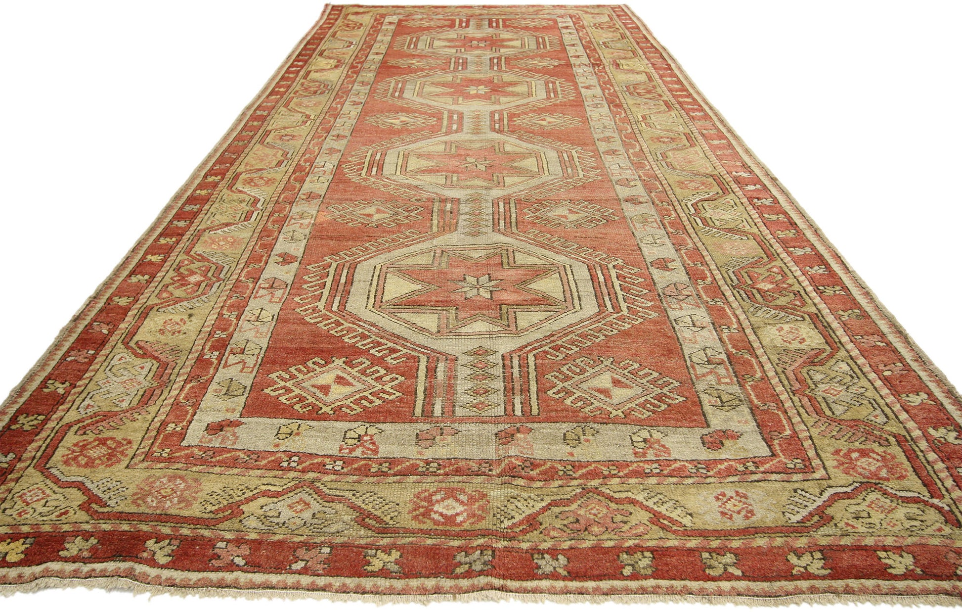 5 x 13 Vintage Turkish Oushak Rug 73879