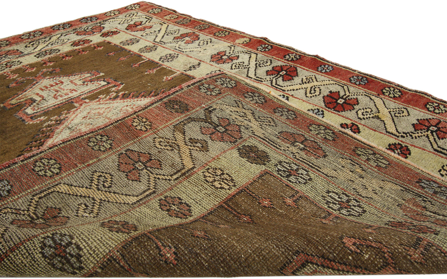 4 x 5 Vintage Turkish Oushak Rug 73884