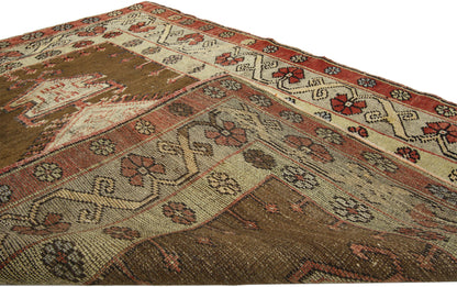 4 x 5 Vintage Turkish Oushak Rug 73884