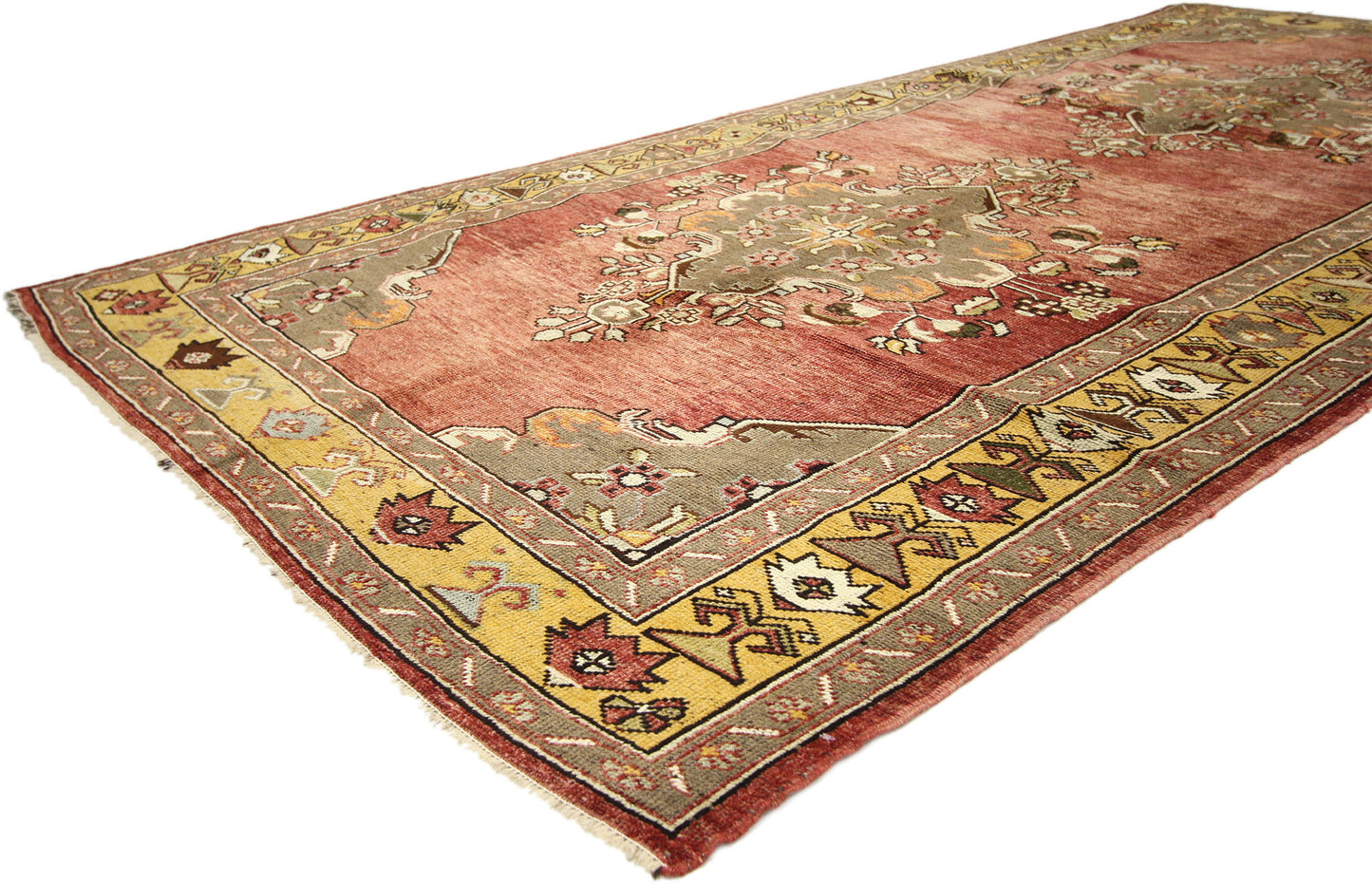 5 x 11 Vintage Turkish Oushak Rug 73888