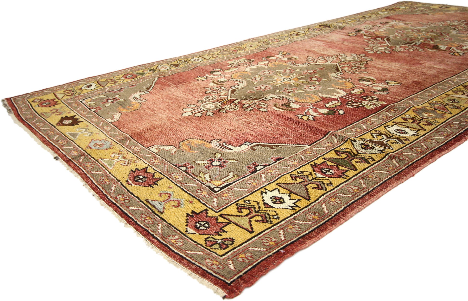 5 x 11 Vintage Turkish Oushak Rug 73888