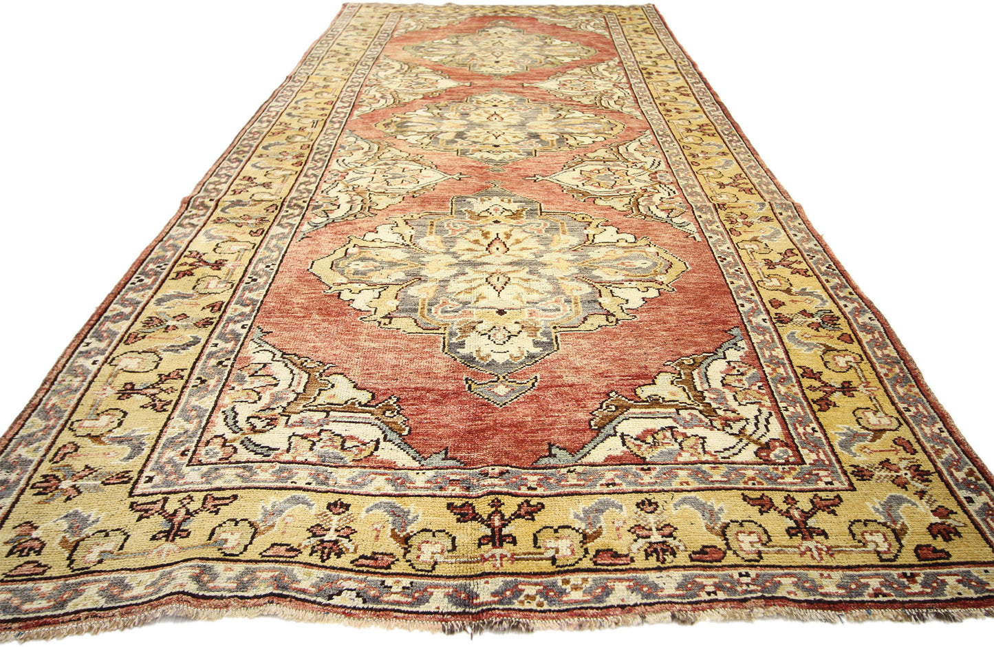 5 x 12 Vintage Turkish Oushak Rug 73897