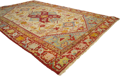 4 x 6 Vintage Turkish Oushak Rug 73905