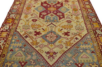 4 x 6 Vintage Turkish Oushak Rug 73905