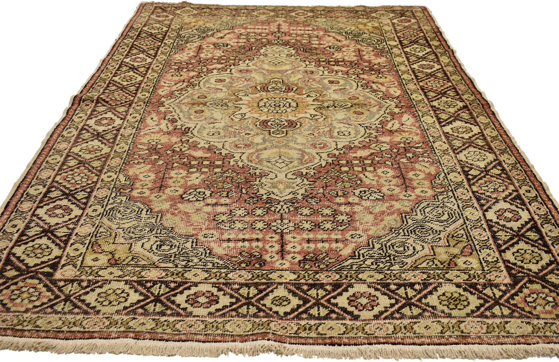 4 x 6 Vintage Turkish Sivas Rug 73912
