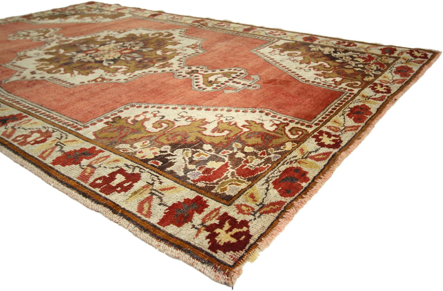 5 x 6 Vintage Turkish Oushak Rug 73916