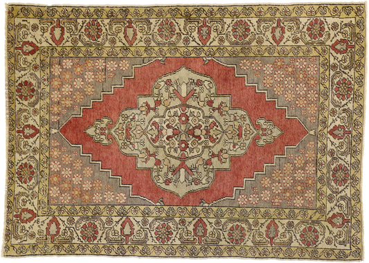 4 x 5 Vintage Turkish Sivas Rug 73920