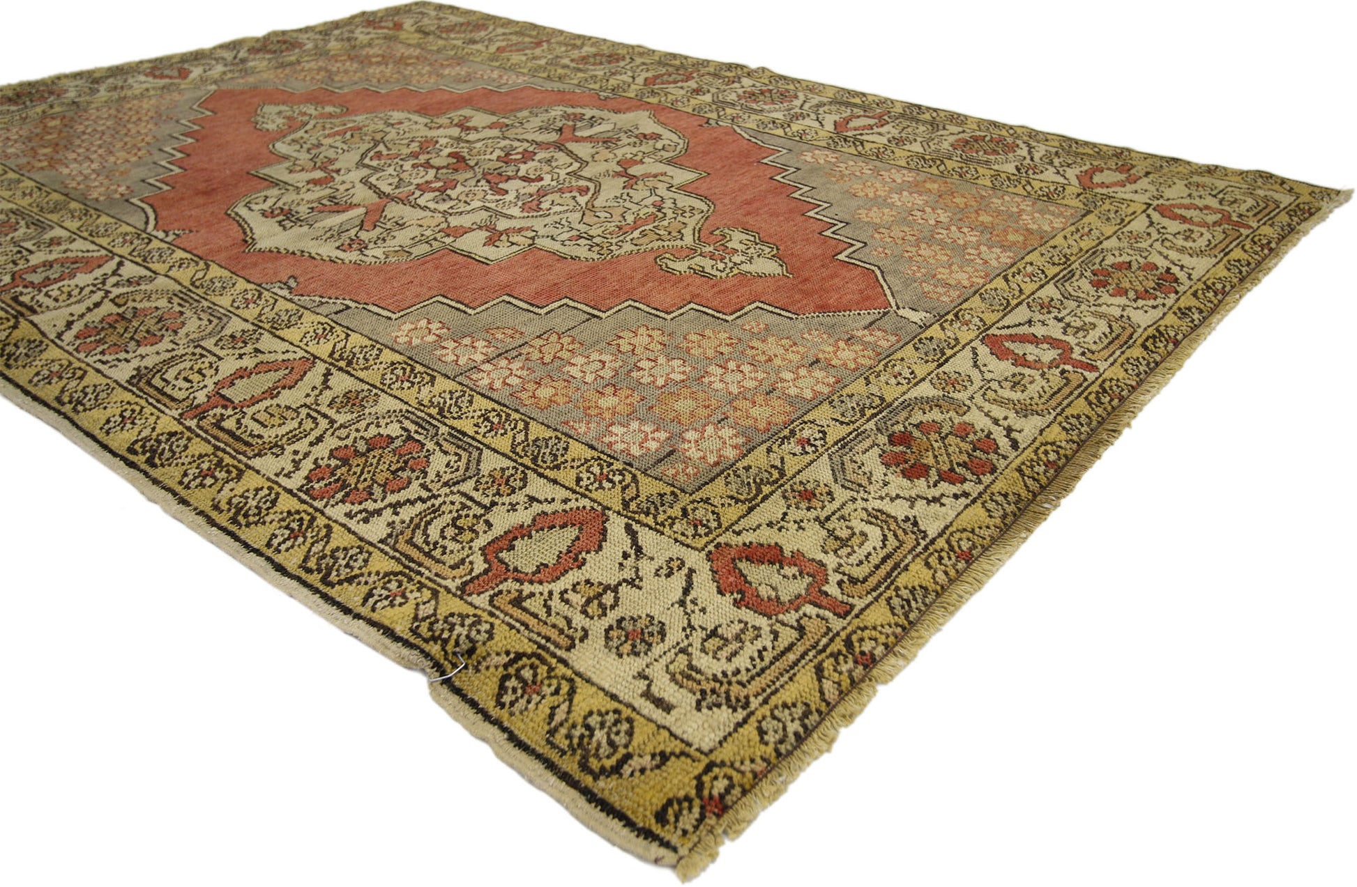 4 x 5 Vintage Turkish Sivas Rug 73920