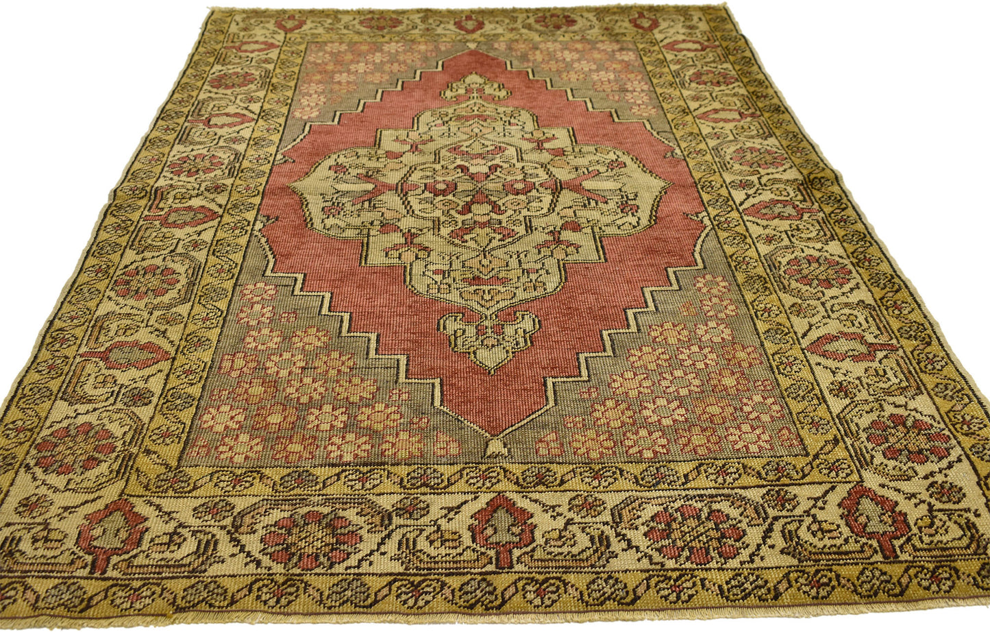 4 x 5 Vintage Turkish Sivas Rug 73920