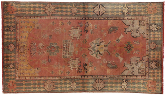 3 x 6 Antique Turkish Oushak Rug 73930
