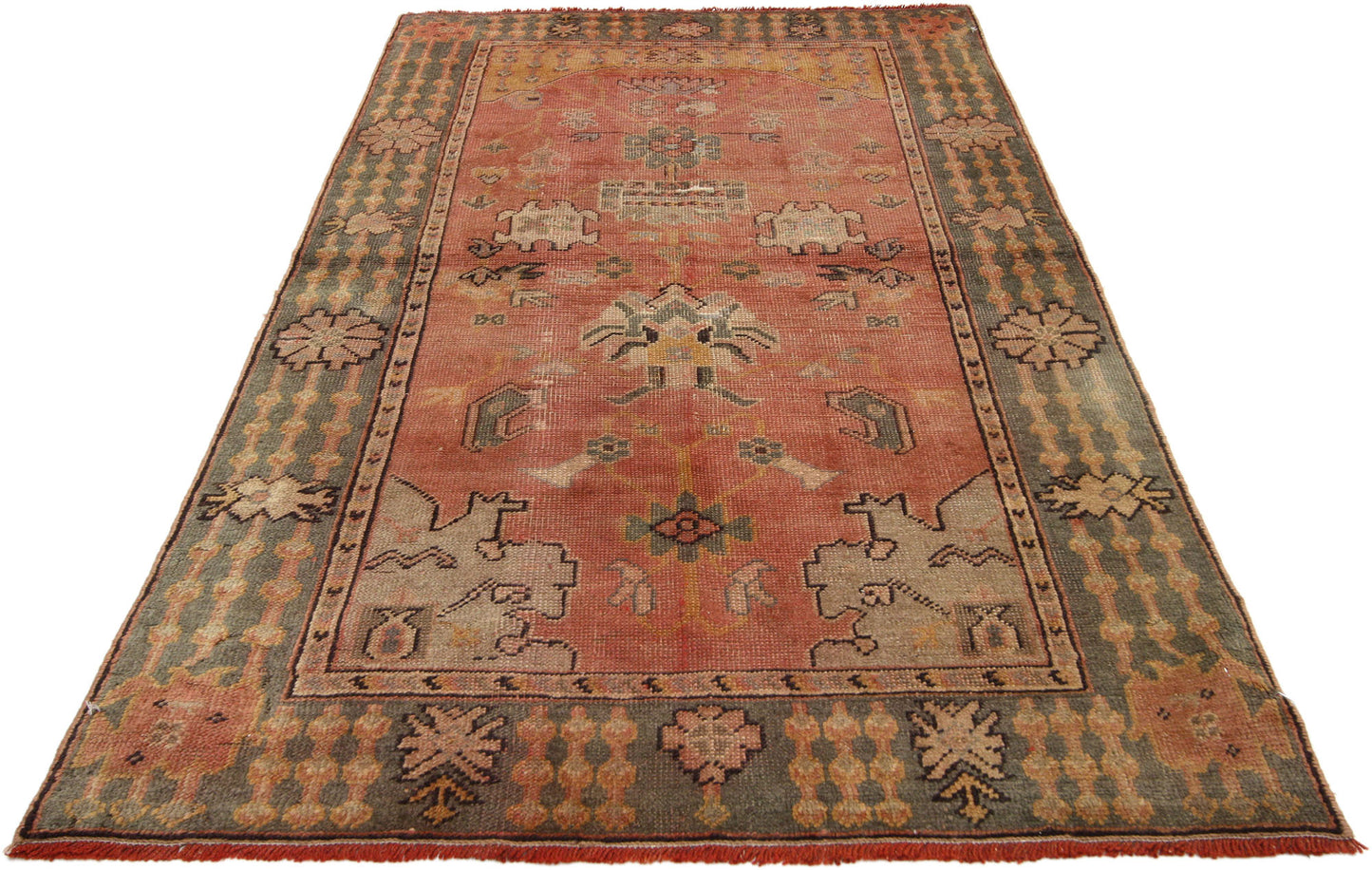3 x 6 Antique Turkish Oushak Rug 73930