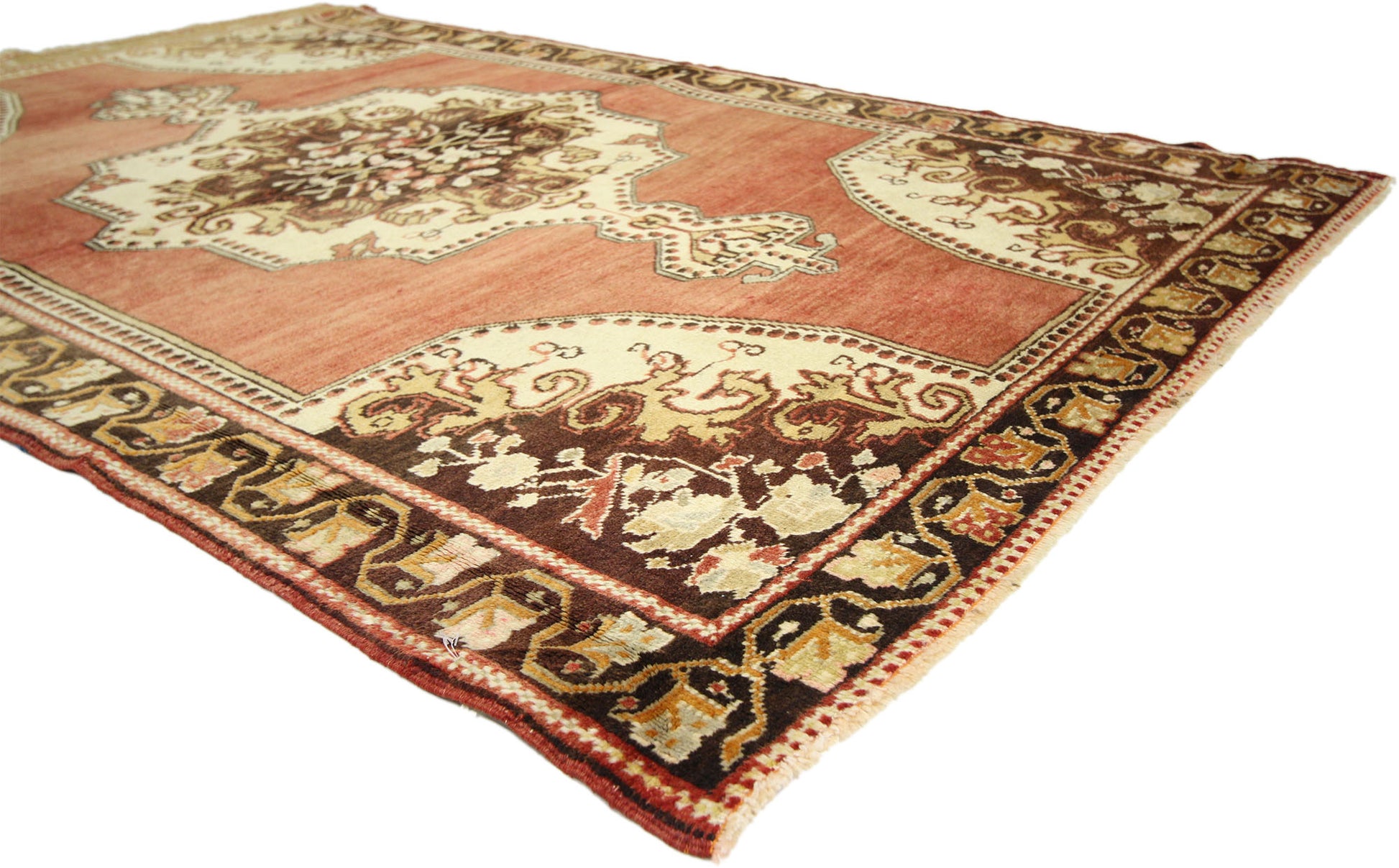 4 x 7 Vintage Turkish Oushak Rug 73931