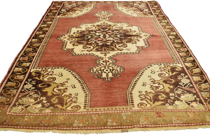 4 x 7 Vintage Turkish Oushak Rug 73931