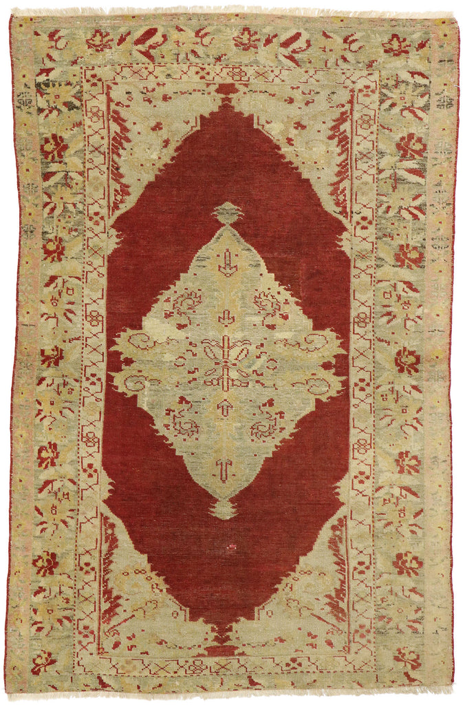 4 x 5 Vintage Turkish Oushak Rug 73932
