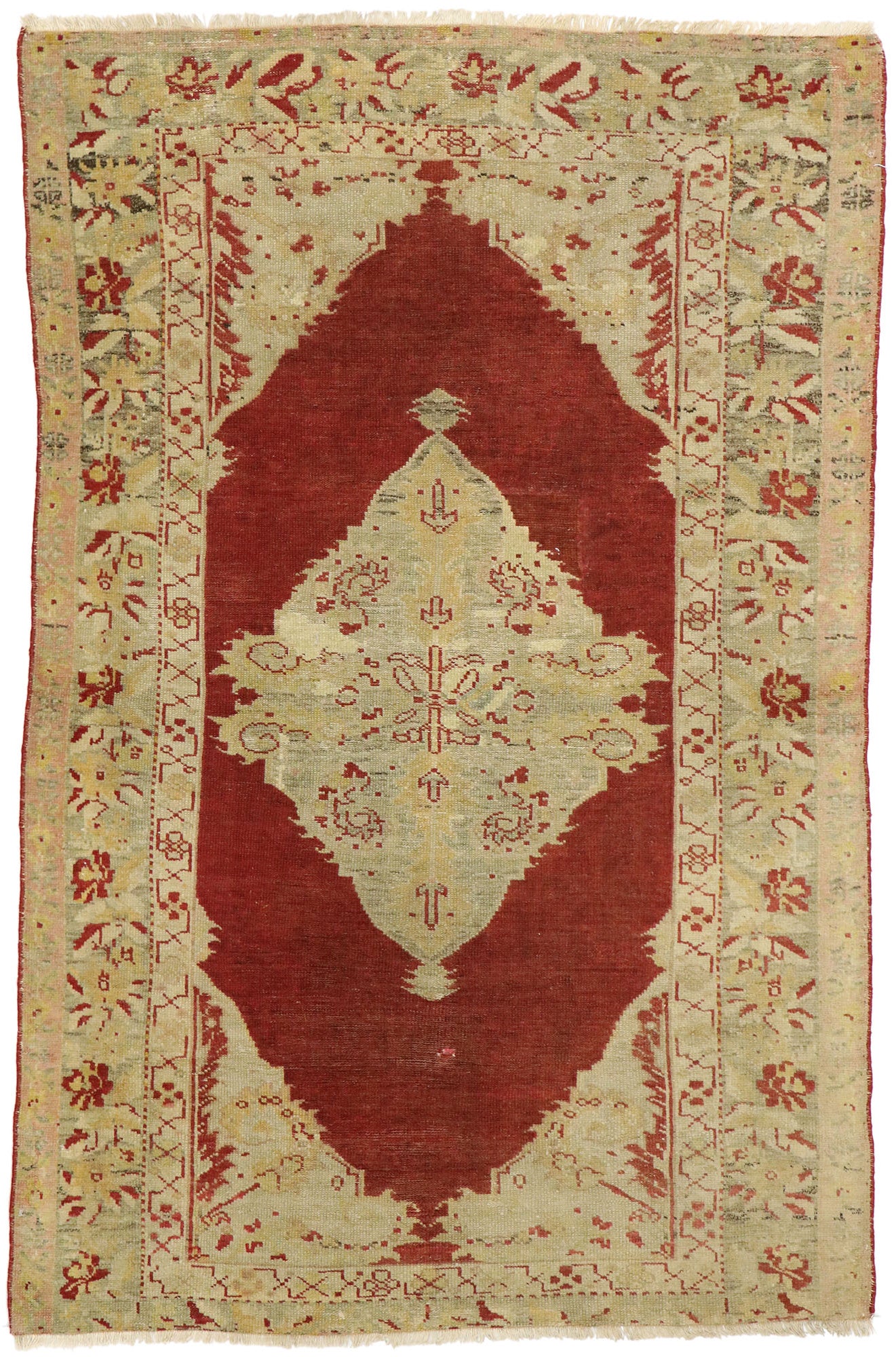 4 x 5 Vintage Turkish Oushak Rug 73932