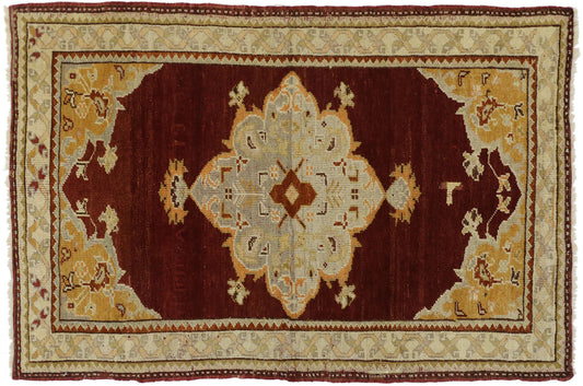 3 x 6 Vintage Turkish Oushak Rug 73935