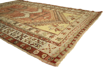 4 x 6 Vintage Turkish Oushak Prayer Rug 73941