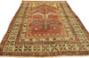 4 x 6 Vintage Turkish Oushak Prayer Rug 73941
