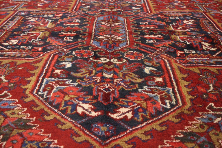 11 x 20 Antique Persian Heriz Rug 73952
