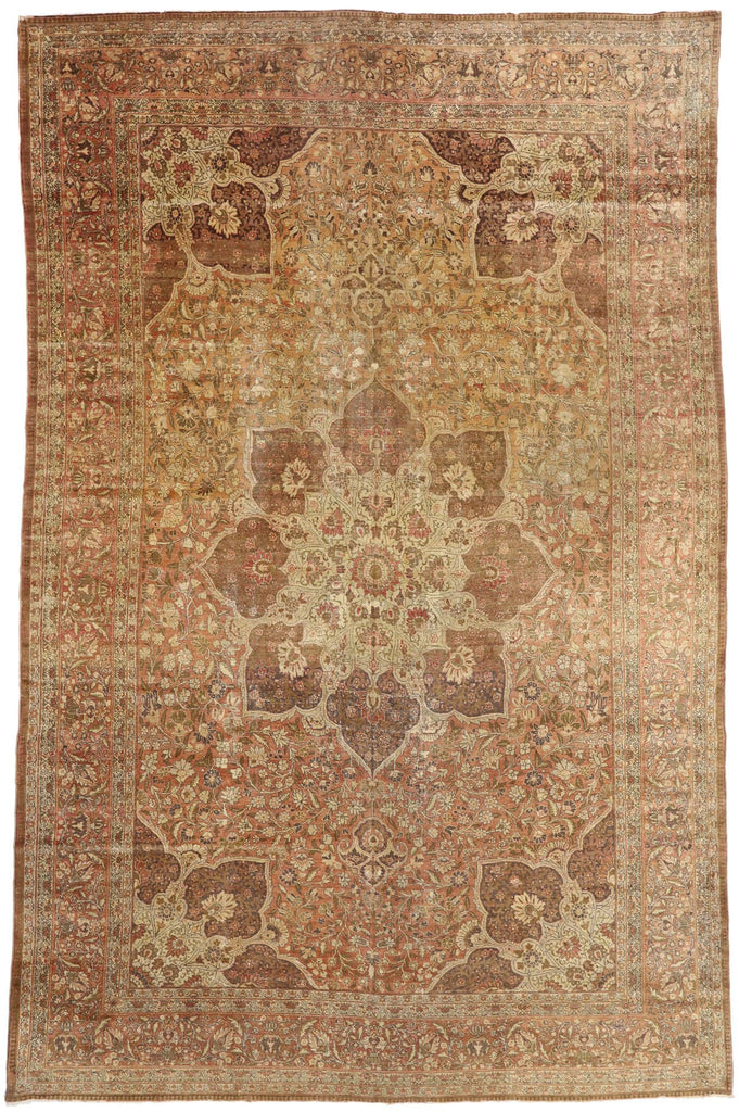 11 x 18 Antique Persian Tabriz Rug 73962