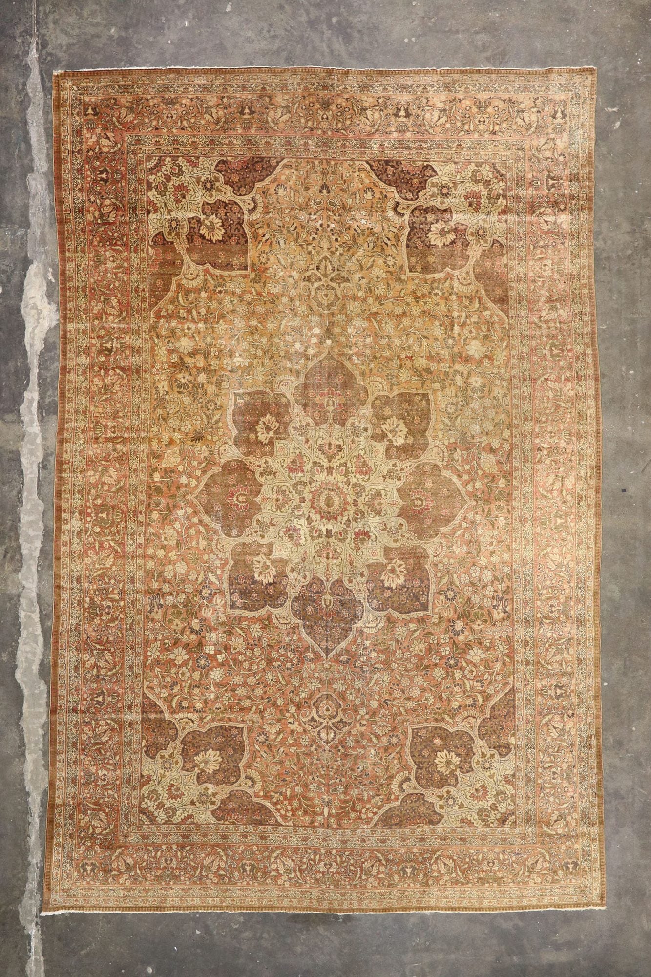 11 x 18 Antique Persian Tabriz Rug 73962