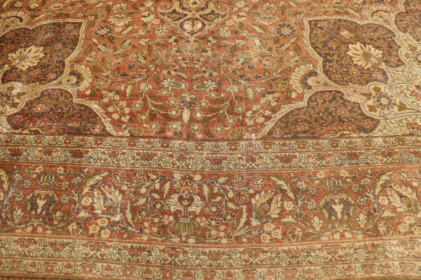 11 x 18 Antique Persian Tabriz Rug 73962