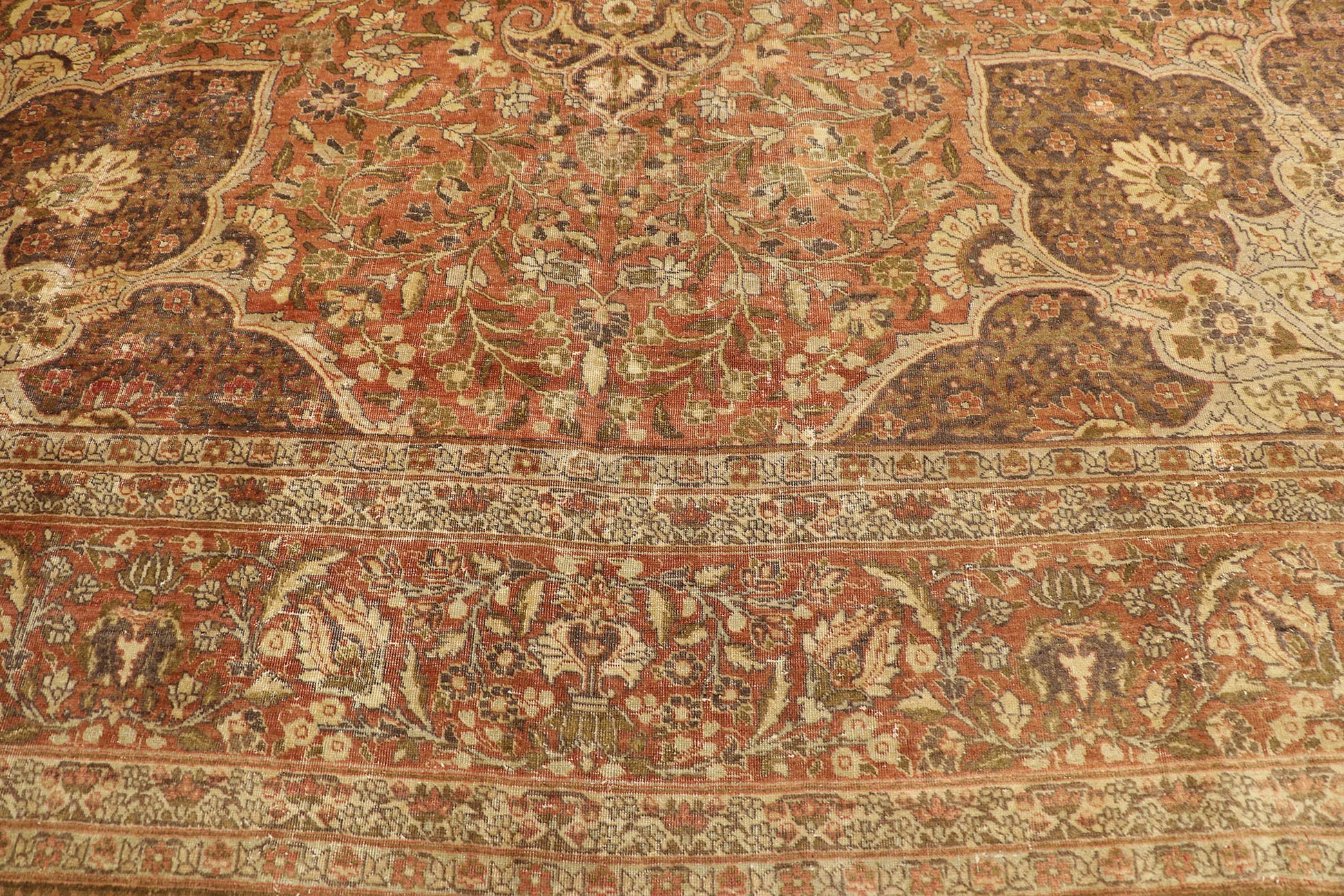 11 x 18 Antique Persian Tabriz Rug 73962