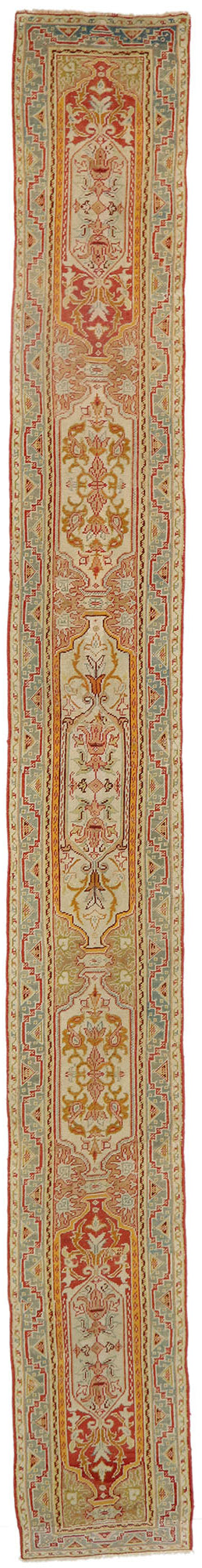 3 x 23 Antique Turkish Oushak Runner 73985