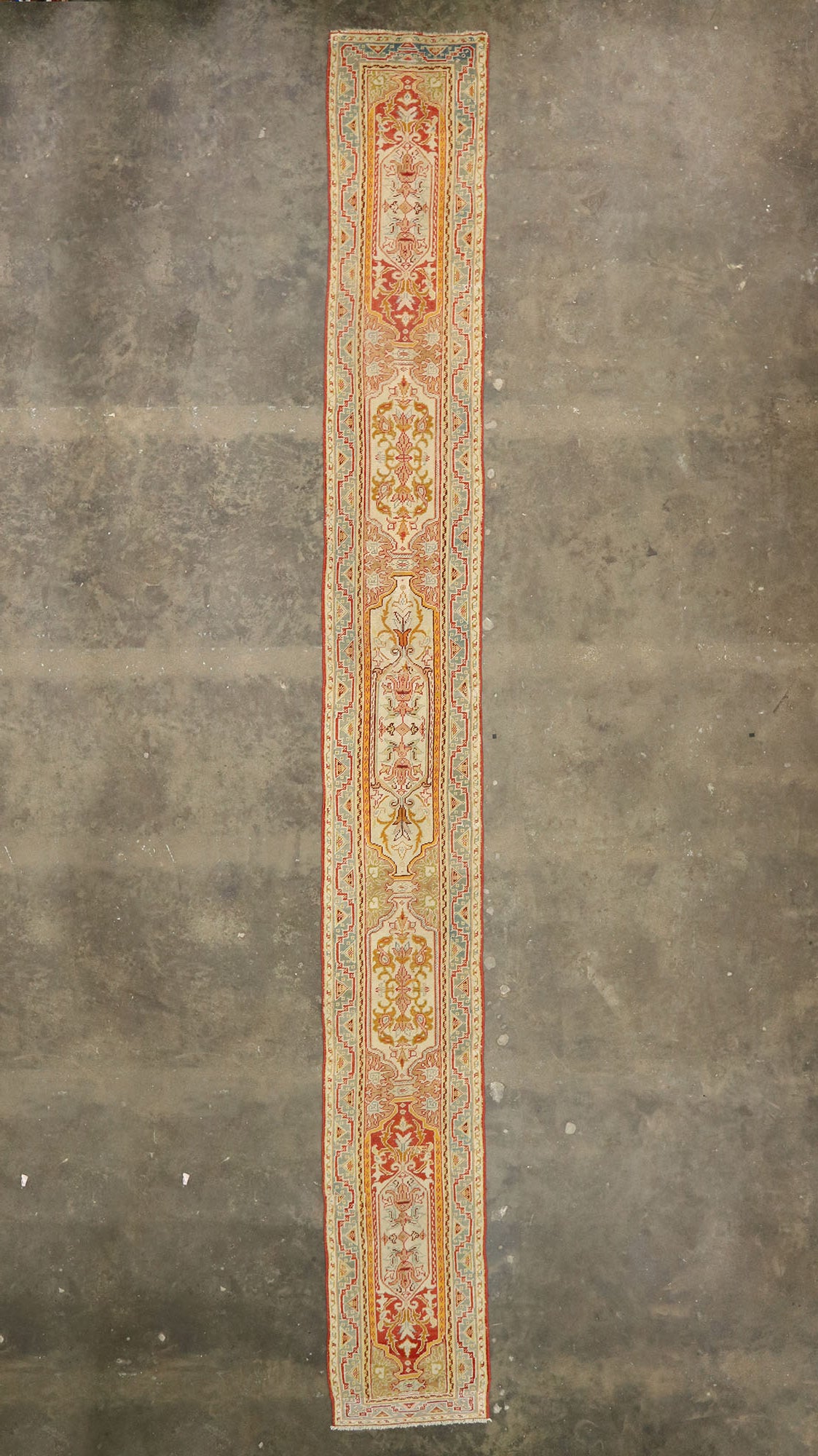 3 x 23 Antique Turkish Oushak Runner 73985