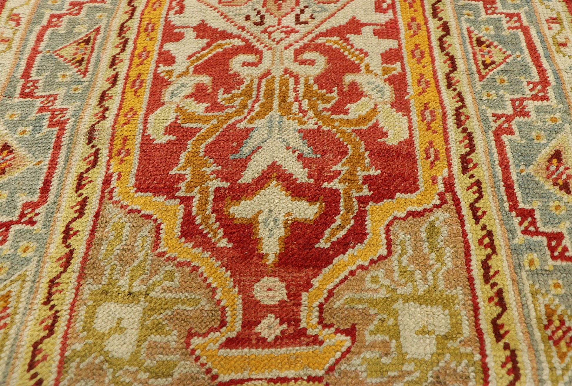 3 x 23 Antique Turkish Oushak Runner 73985