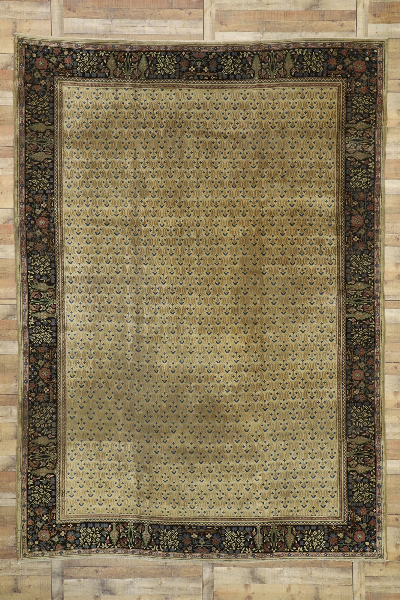 10 x 14 Antique Indian Agra Rug 73986