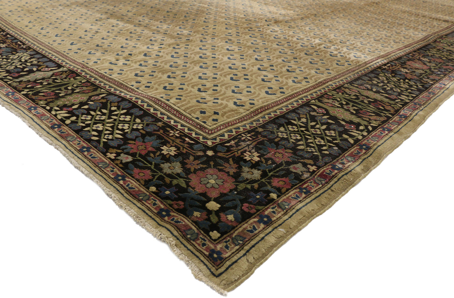 10 x 14 Antique Indian Agra Rug 73986