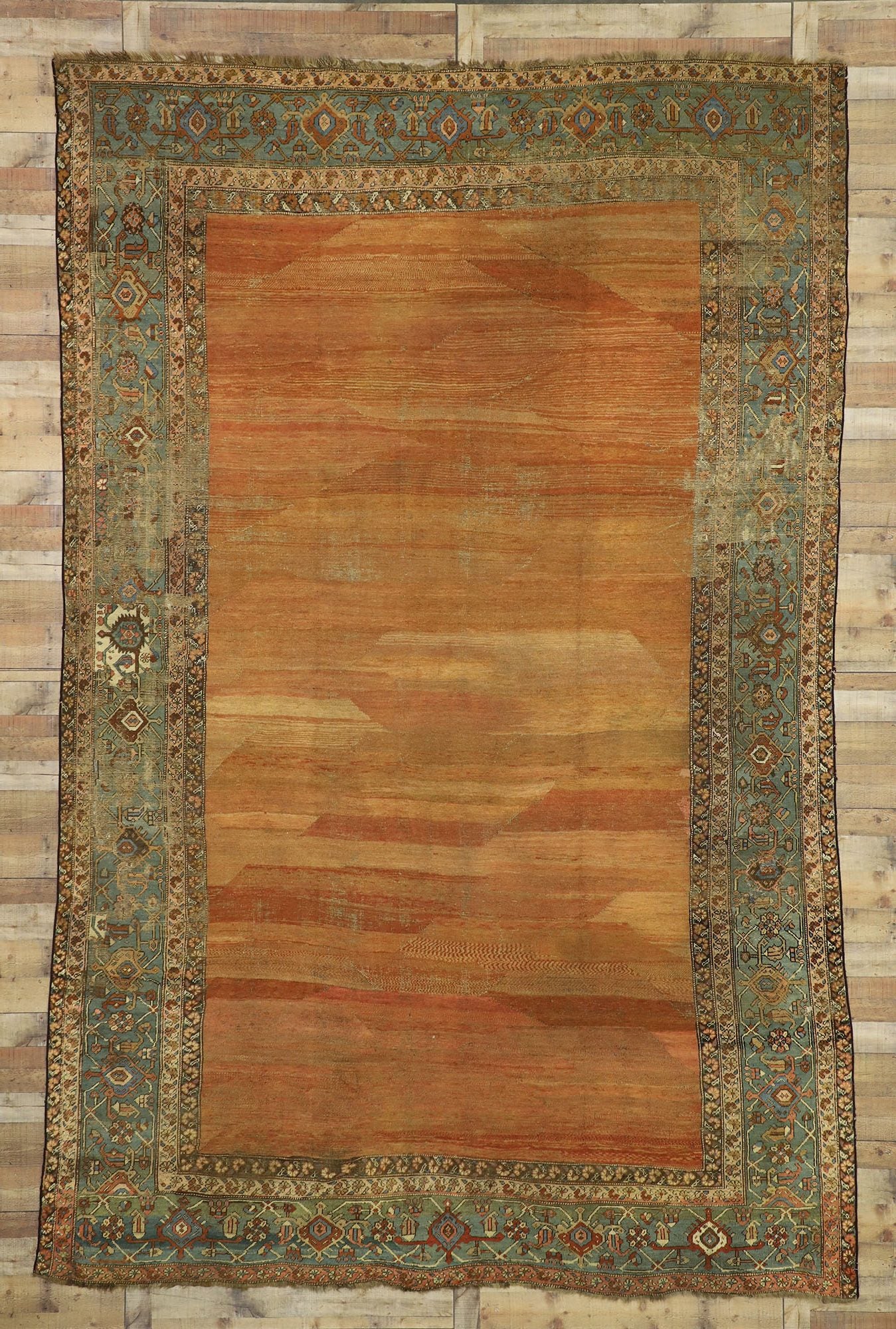 9 x 15 Antique Persian Bakshaish Rug 73994