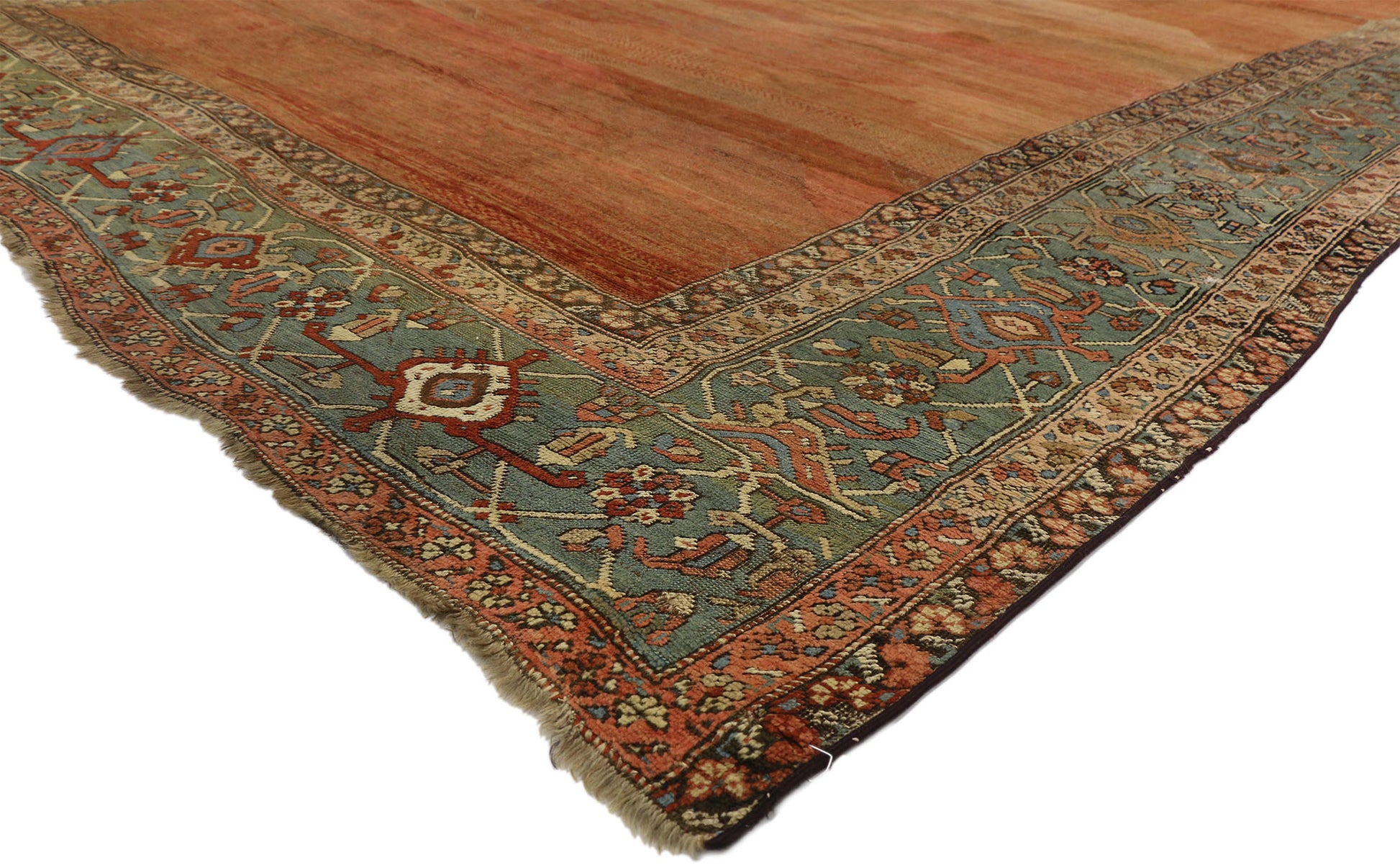 9 x 15 Antique Persian Bakshaish Rug 73994