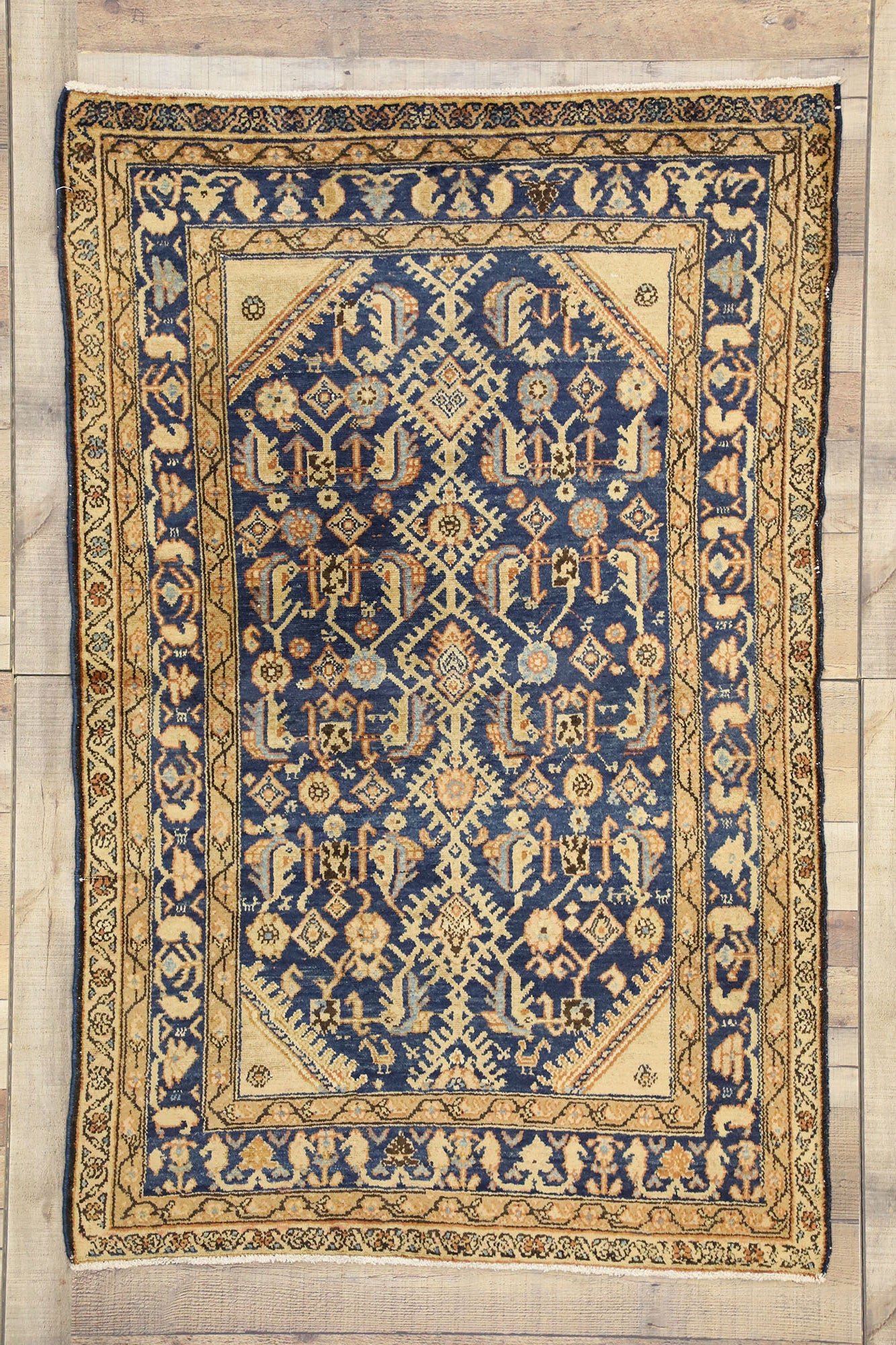 4 x 6 Antique Persian Malayer Rug 73998