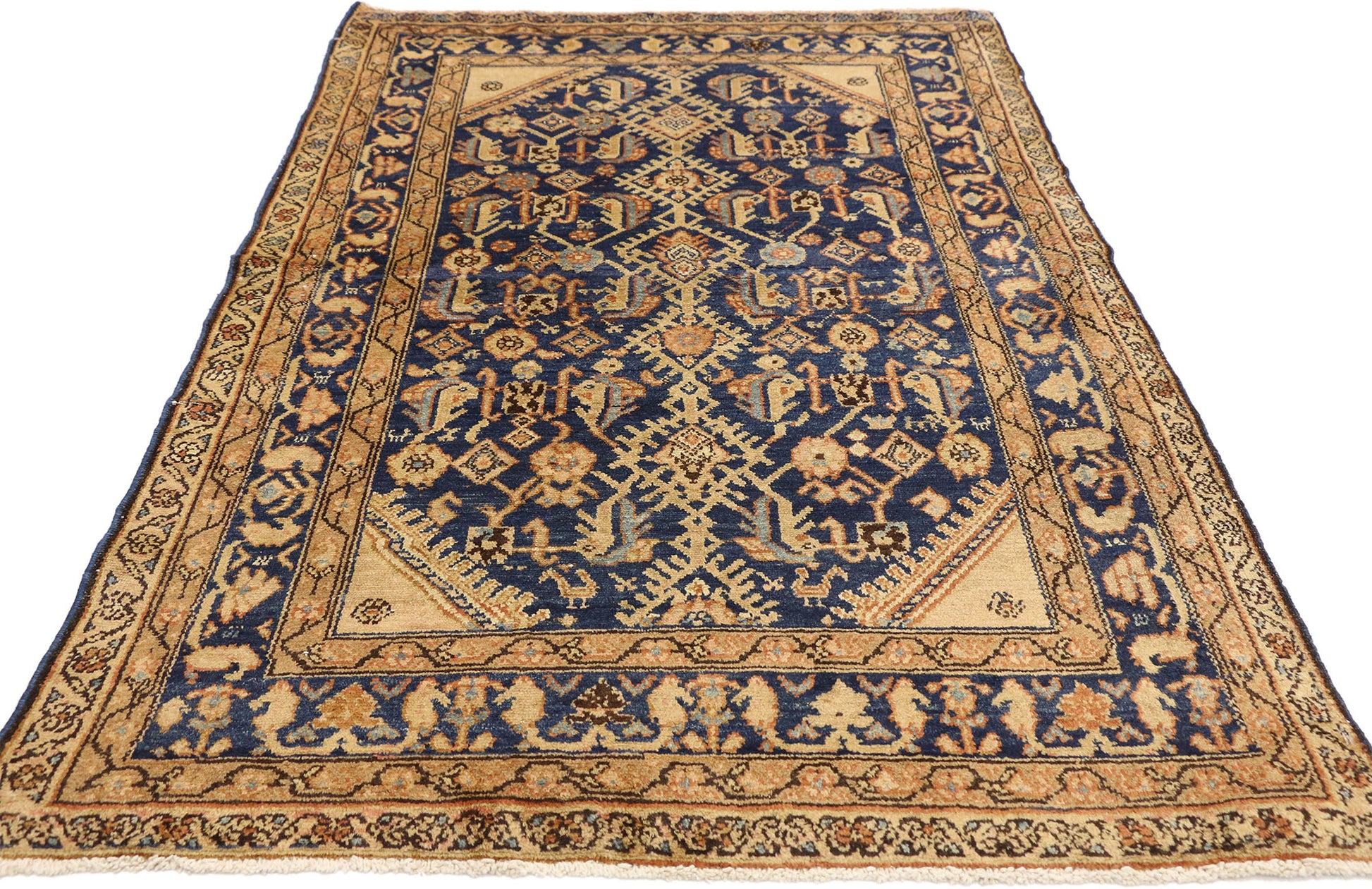 4 x 6 Antique Persian Malayer Rug 73998