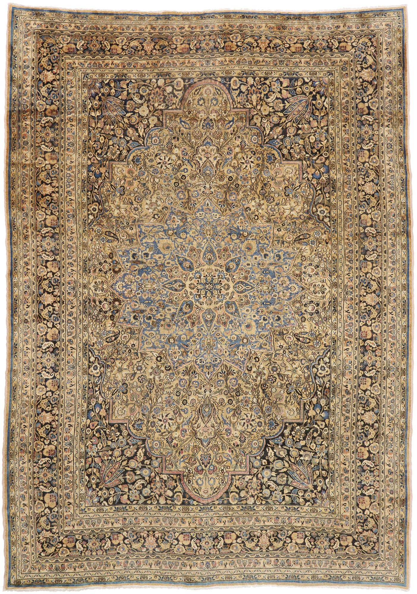 13 x 18 Antique Persian Mashad Rug 74000