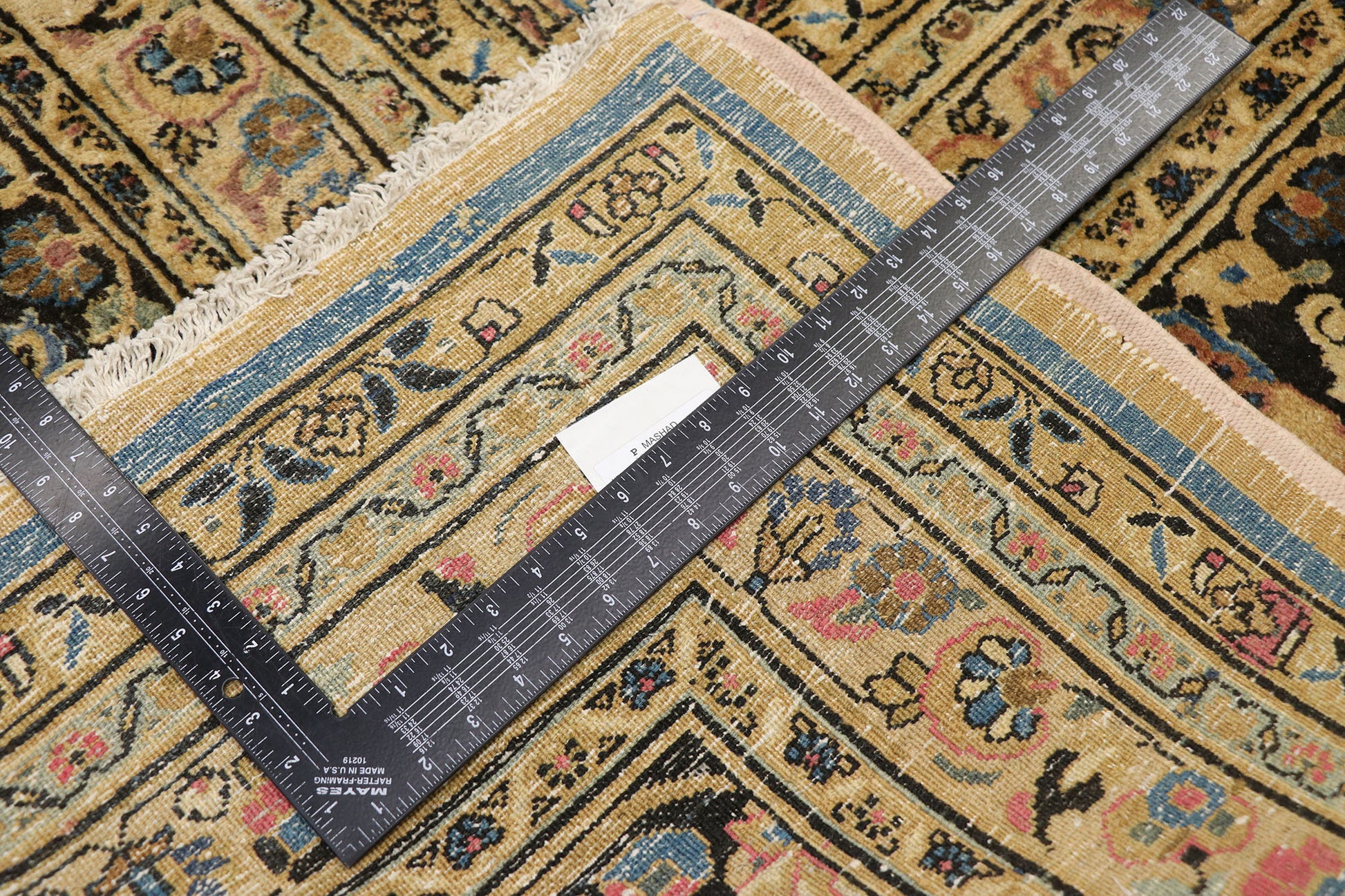13 x 18 Antique Persian Mashad Rug 74000