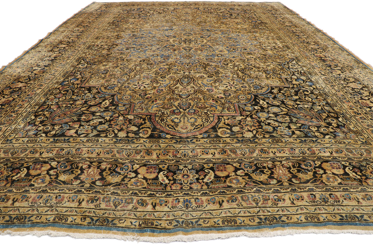 13 x 18 Antique Persian Mashad Rug 74000