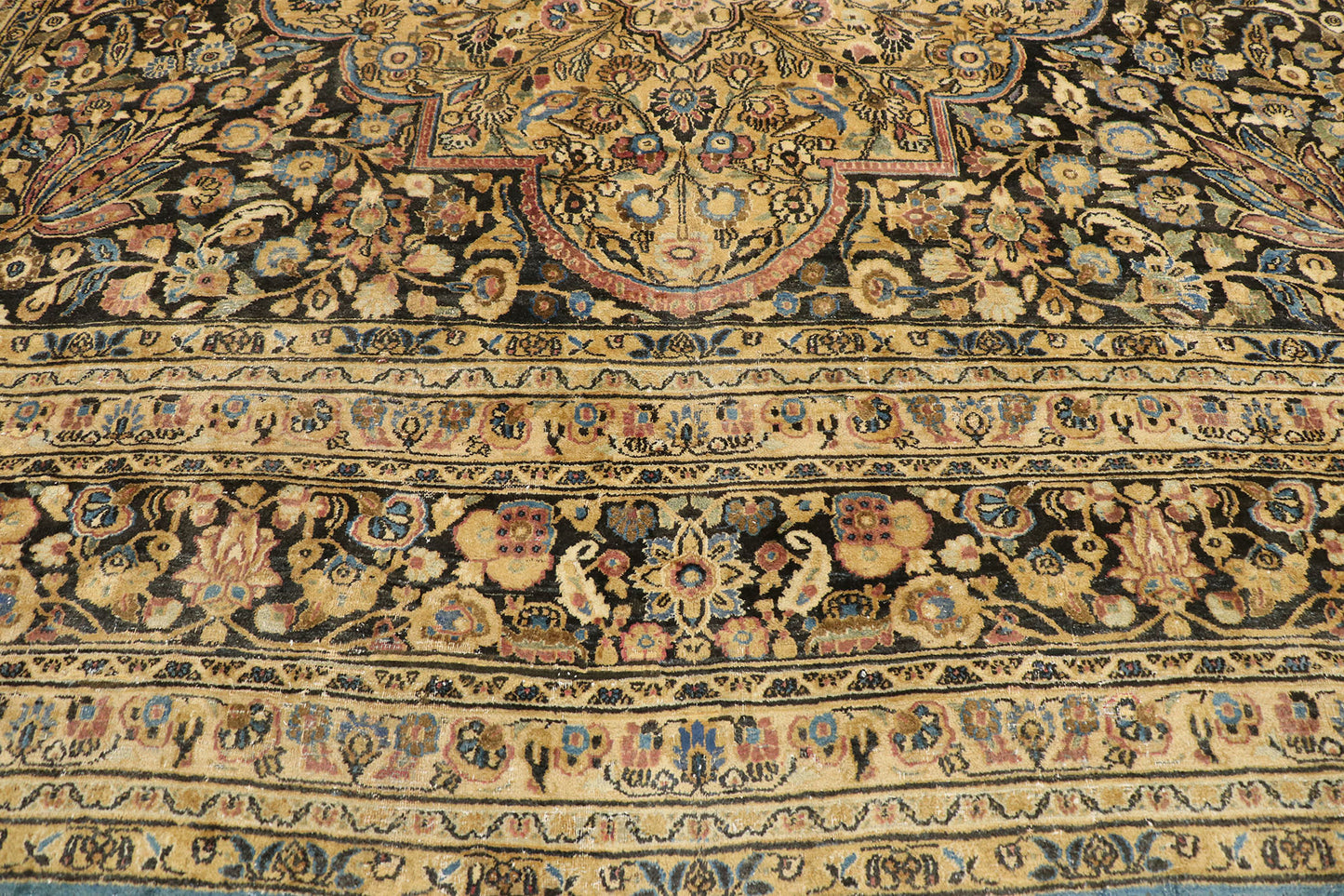13 x 18 Antique Persian Mashad Rug 74000