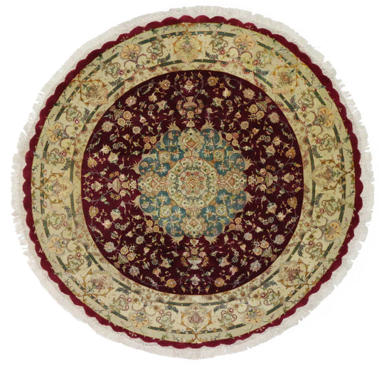 7 x 7 Vintage Tabriz Rug 74002