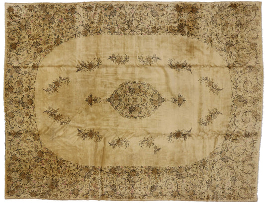 9 x 12 Vintage Kerman Rug 74003