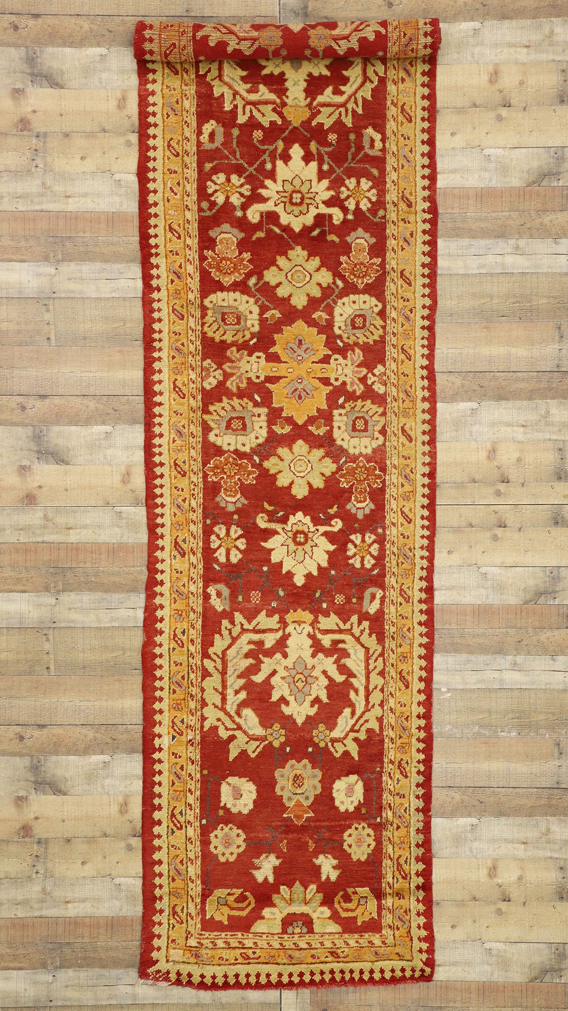 3 x 13 Antique Turkish Oushak Rug 74016