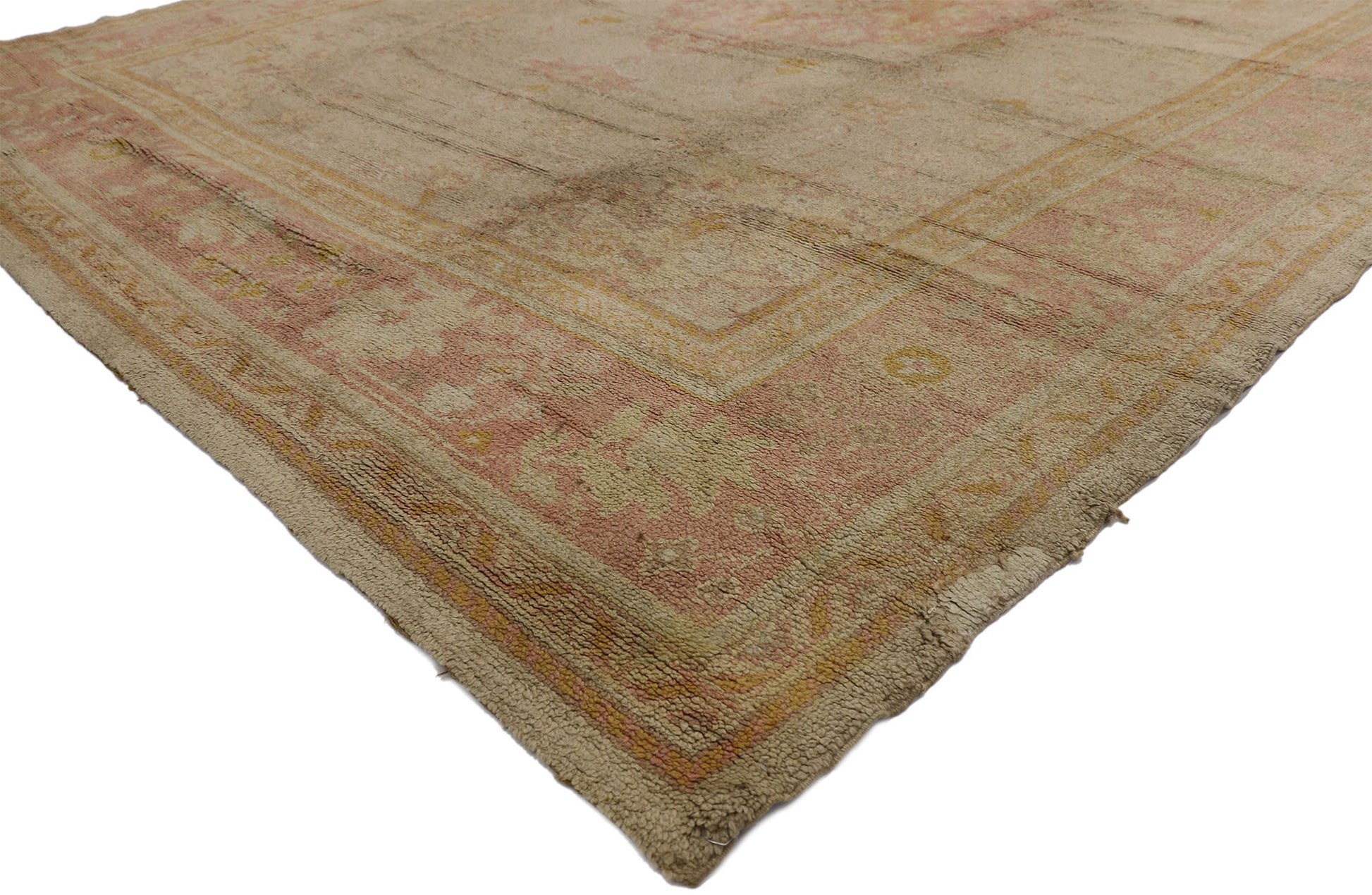 10 x 13 Antique European Oushak Rug 74018