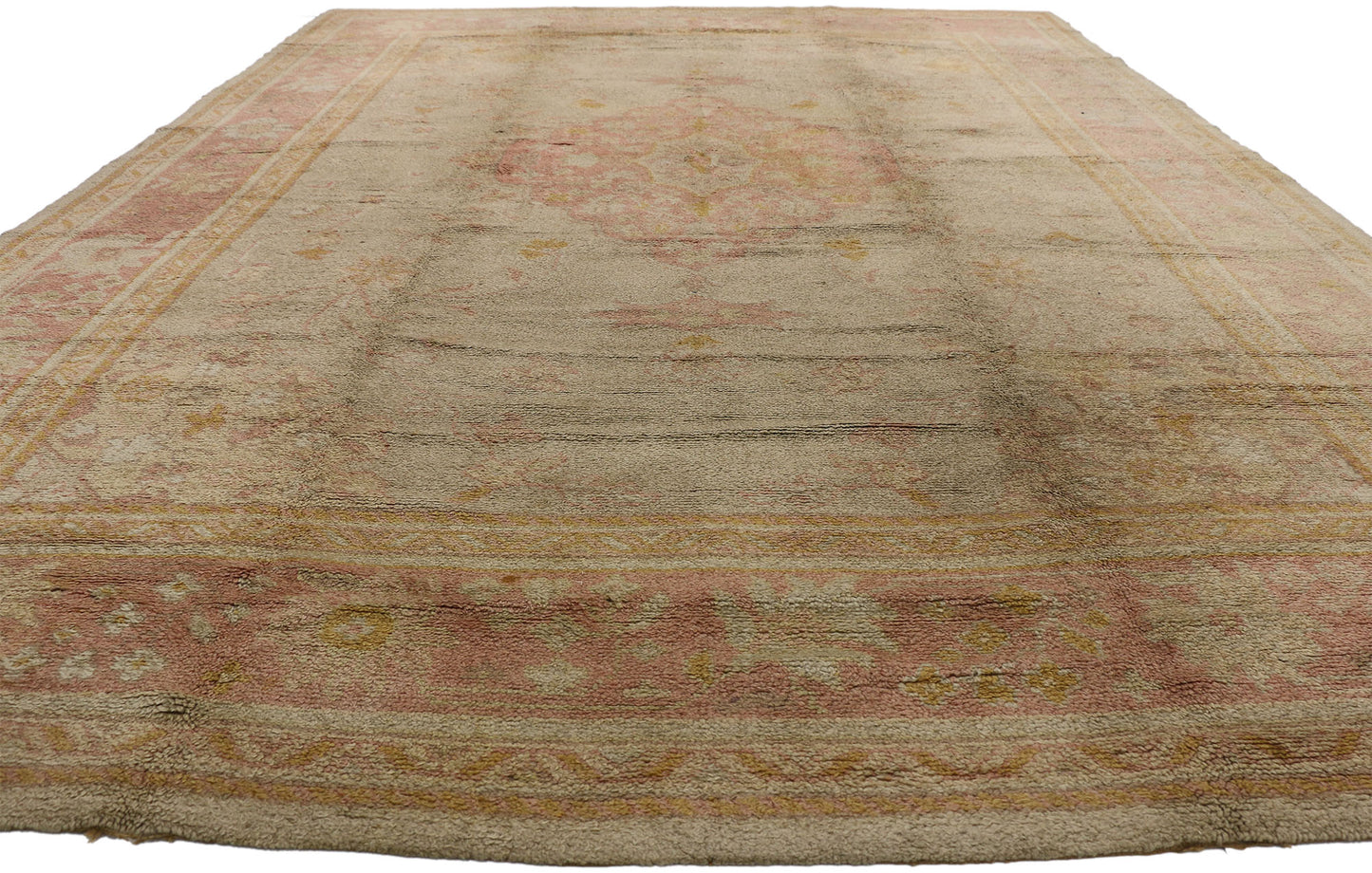 10 x 13 Antique European Oushak Rug 74018