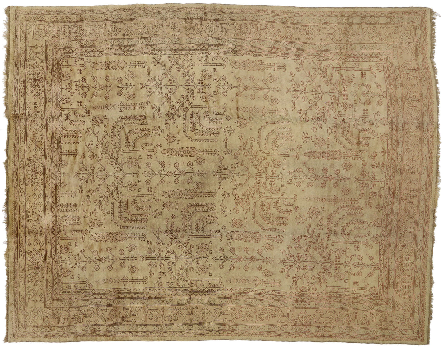 12 x 15 Antique Turkish Oushak Rug 74037